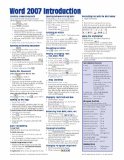 Microsoft Word 2007 Introduction Quick Reference Guide (Cheat Sheet of Instructions, Tips & Shortcuts - Laminated Card)