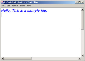 click to expand: this figure shows the contents of the test.txt file modified to blue.