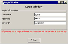 click to expand: this figure shows the login information specified by an end user.