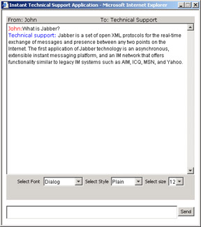 click to expand: this figure shows the response sent by the technical support executive to the query specified by an end user.