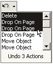 figure 25-1. example of list of undoable actions in the user interface.