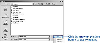 figure 21-6.  if you specify read only when you save a stencil file, the original stencil cannot be opened for editing until you clear the read only flag in windows.