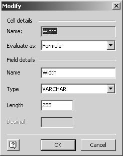 figure 24-4.  when you export shape properties, you can change how visio maps property names and values to database fields.