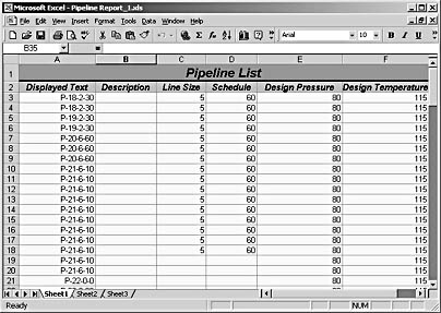 figure 27-31. the built-in pipeline list report can be generated as a microsoft excel file for further analysis. you can also generate reports in html, xml, and other formats.