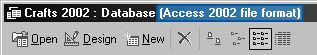 figure 1-3. the access 2002 database format is indicated in a database’s title bar.