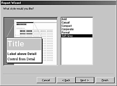 figure 7-12.select a report style.