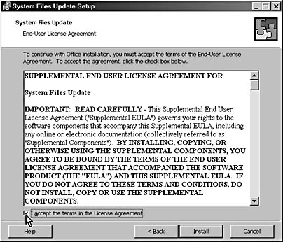 figure a-2.you must agree to the terms in the end-user license to continue with the install.
