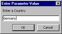 figure 11-2. access displays a parameter prompt when you run the parameter query.