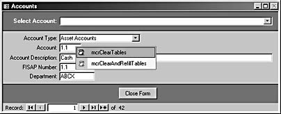 figure 13-21. the custom shortcut menu for a control replaces the default shortcut menu.