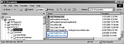 figure 18-1. a data access page file can have a folder of supporting files.