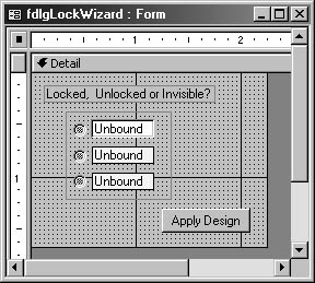 figure 21-7. the lock wizard user interface consists of a simple dialog form.