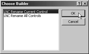 figure 21-25. the lnc rename current control item is selected by default.