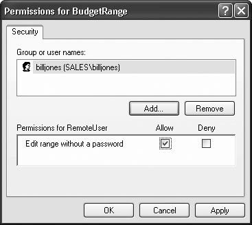 How To Use Allow Users To Edit Ranges In Excel 2007
