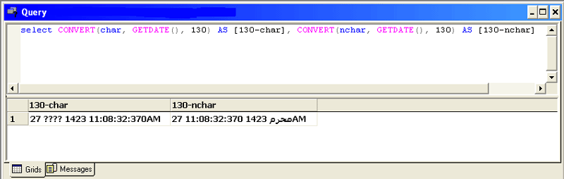 figure 22.1 converting character encoding in sql query analyzer.