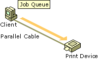 figure 4.2 local, directly attached print device