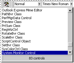 figure 5.17 system monitor control in the control toolbox