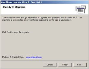 click to expand: this figure shows the window of the upgrade wizard that appears before the upgrade process starts.