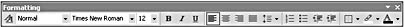 figure 5-1. the formatting toolbar is displayed by default; it provides quick access to the most frequently used formatting commands.