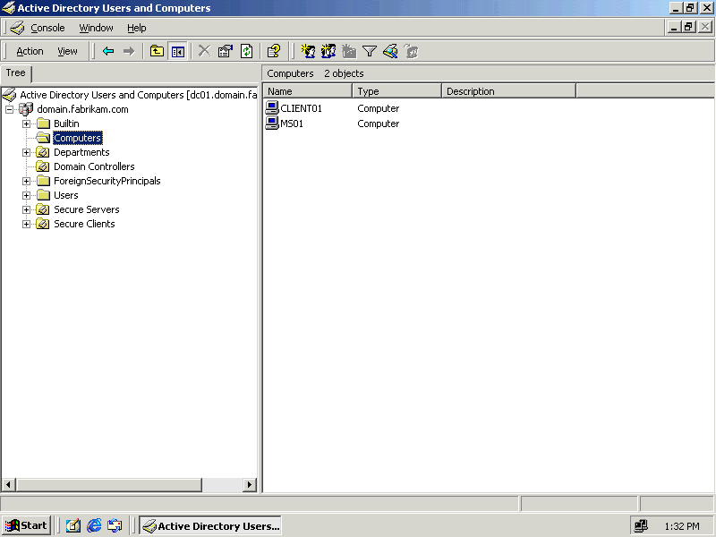 figure 8-3 member servers and computers are located in the computers folder by default