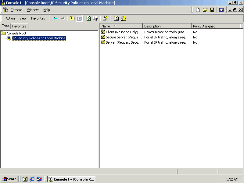 figure 8-8 the local ip security console
