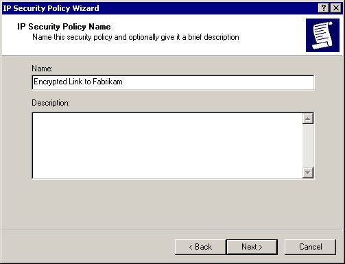 figure 8-9 the ip security policy wizard