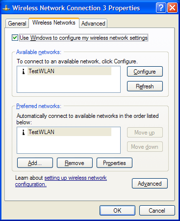 figure 10-11 the windows xp wireless network connection 3 properties 
dialog box