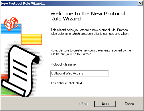 figure 11-8 the new protocol rule wizard