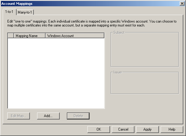 figure 12-27 the account mappings dialog box