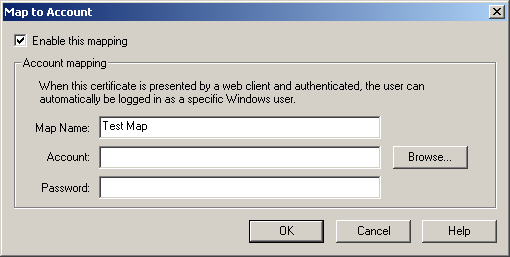 figure 12-28 the map to account dialog box