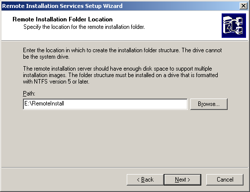 figure 14-8 specify a remote installation folder
