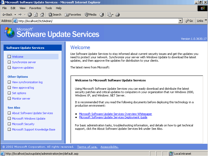 figure 14-21 software update services configuration