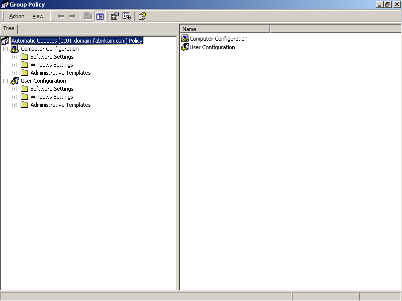 figure 14-25 group policy management console