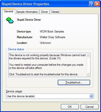 figure 15-12 a setup problem in the device manager.