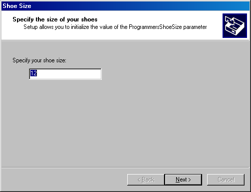 figure 15-13 wizard page presented by a co-installer dll.