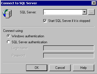  figure 3.8 - starting a stopped sql server instance when connecting. 