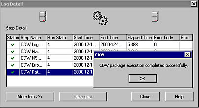  figure 4.11 - the log detail dialog box displays information about the upgrade. 