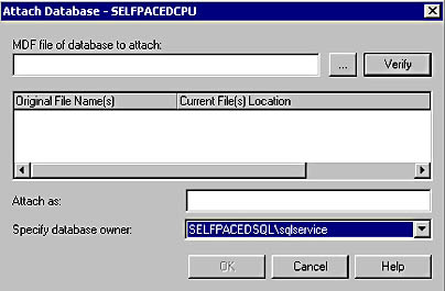  figure 6.19 - the attach database dialog box. 