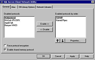  figure 10.1 - accessing the sql server client network utility. 