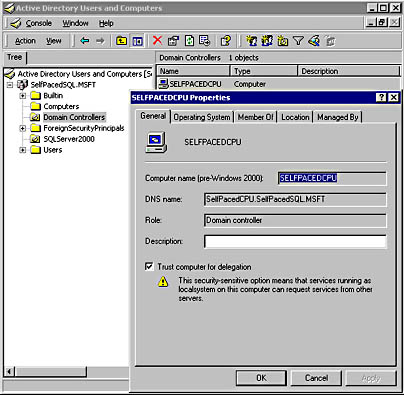  figure 10.5 - property settings for trusted computer accounts. 