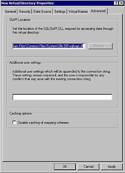  figure 12.46 - changing default advanced settings for the virtual directory. 