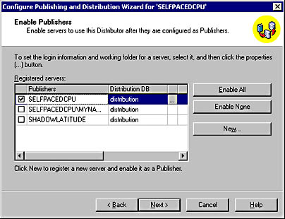  figure 15.10 - enabling additional publishers to use a distributor. 