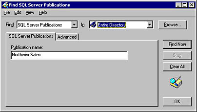  figure 15.64 - specifying in active directory for a publication. 