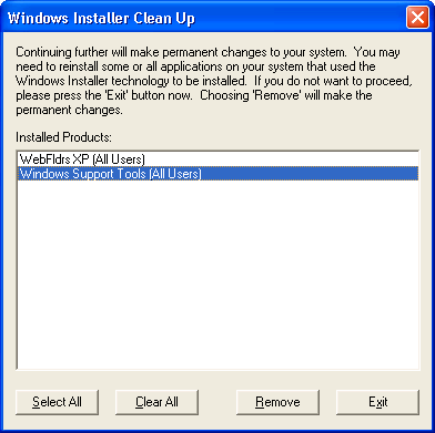 figure 13-1 windows installer clean up is the graphical version of msizap.