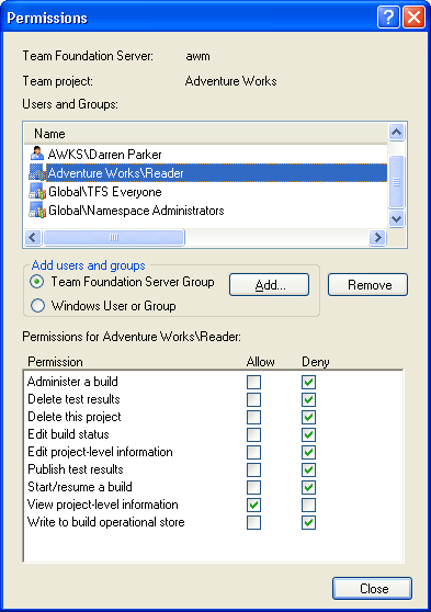 figure 4-4 assigning permissions to users and groups