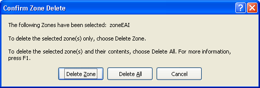 figure 5-1 deleting zones