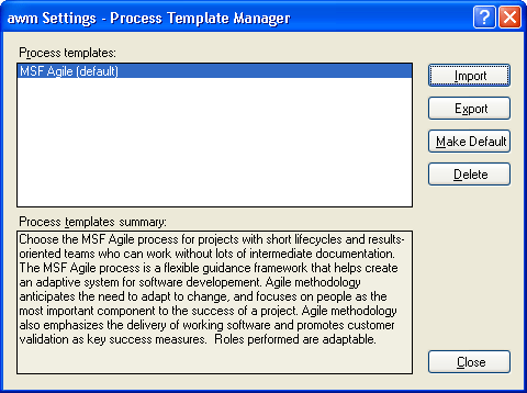 figure 9-1 process template manager