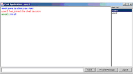 click to expand: this figure shows the message received on the user1 chat application window.