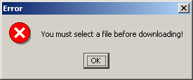 this figure shows the error dialog box.