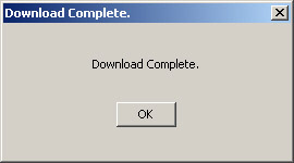 this figure shows the download complete dialog box.