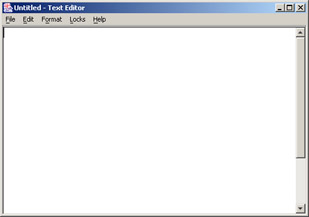 click to expand: this figure shows a new text file in the text editor.